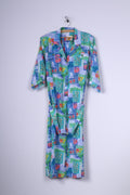 Exclusif par Aretex femmes 50 2XL robe longue à manches courtes imprimé fleuri à manches courtes 