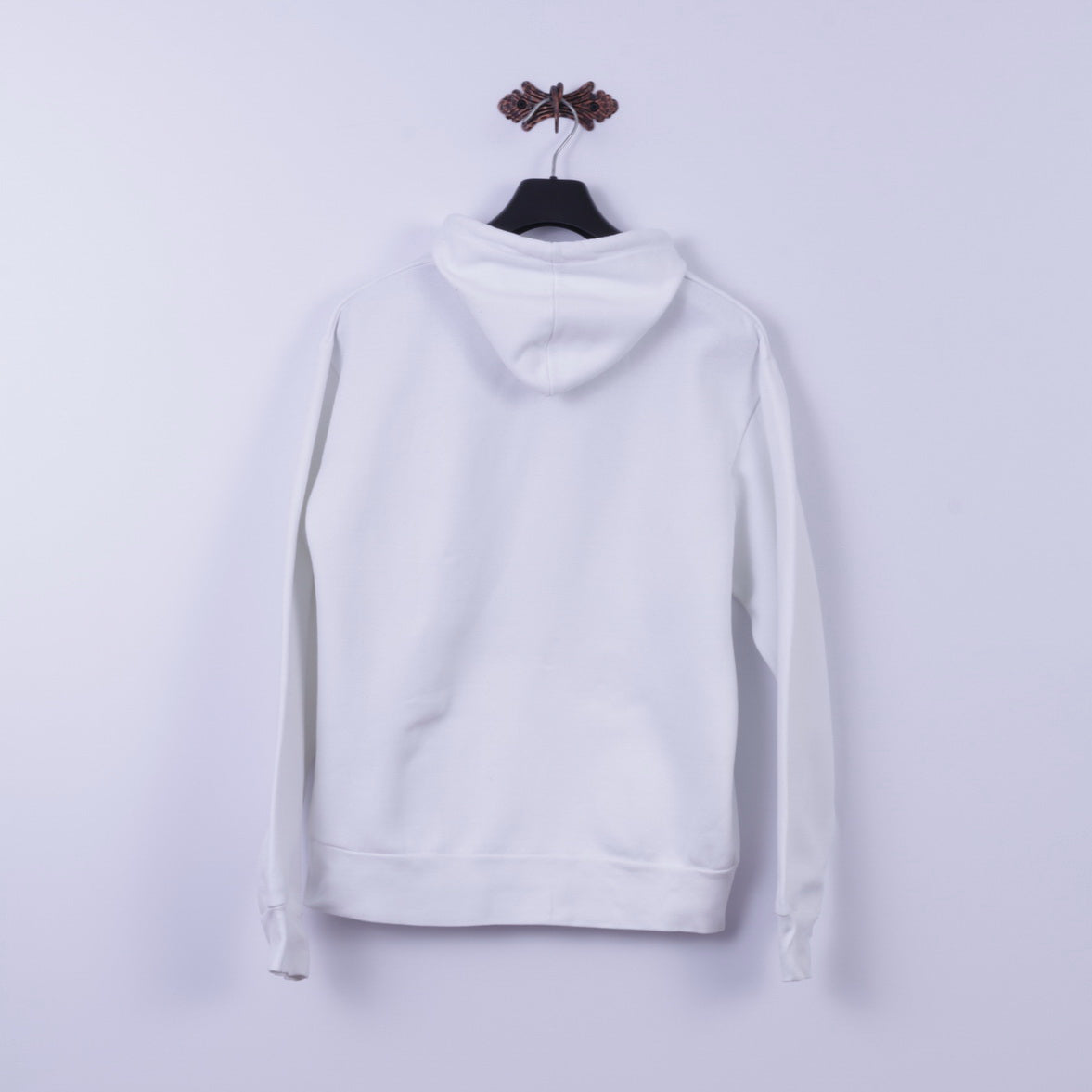 Felpa XL da donna Xplicits Industries Top grafico con cappuccio in misto cotone bianco