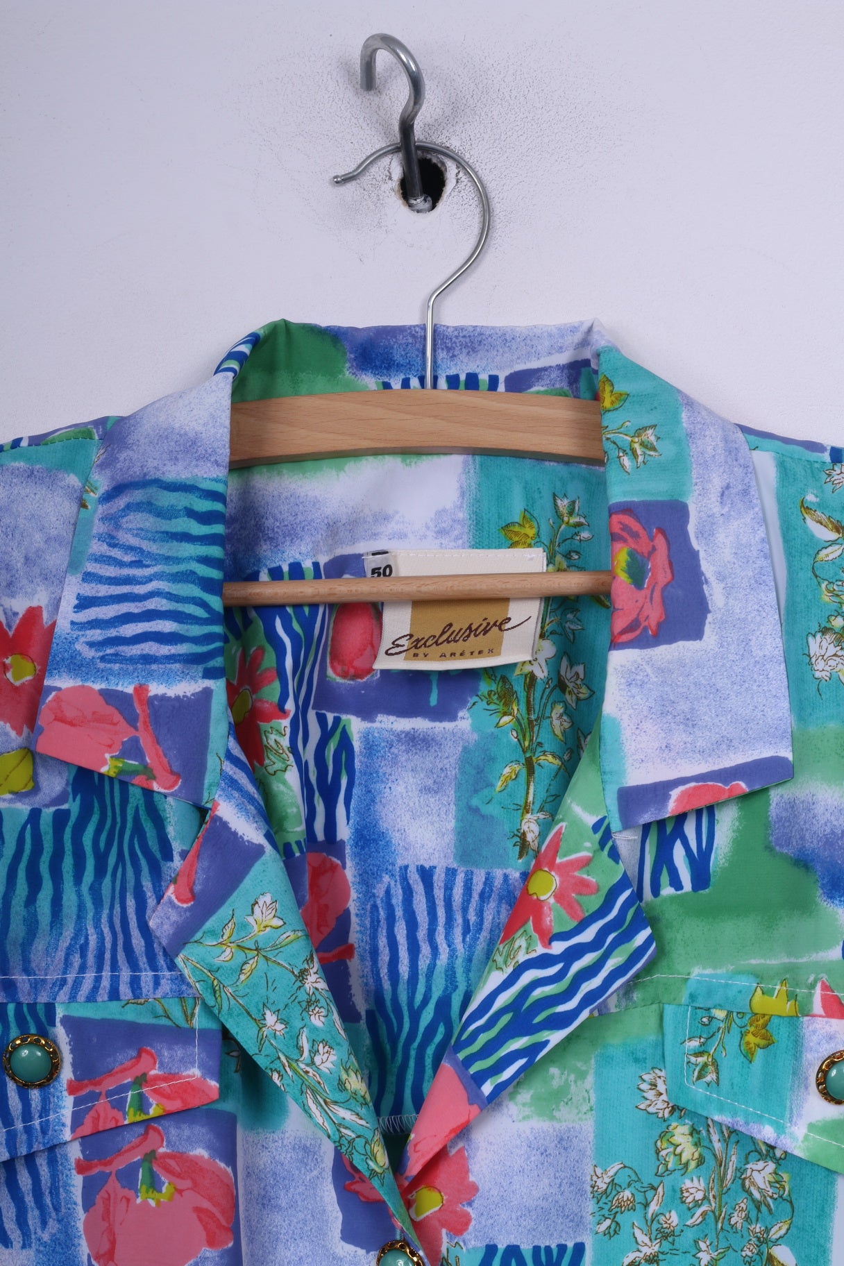 Esclusivo By Aretex Abito lungo da donna 50 2XL a maniche corte con stampa floreale 