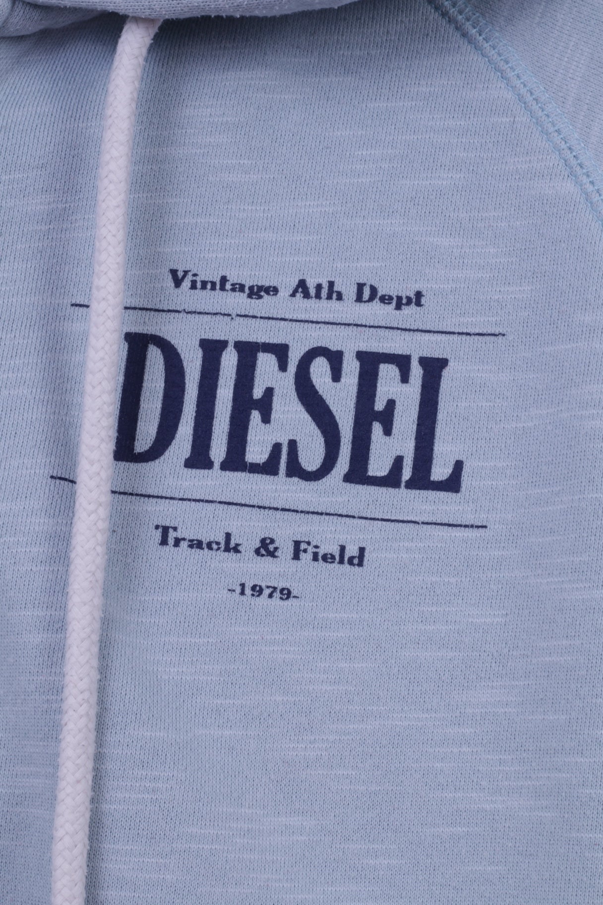 Diesel Womens XS Sweatshirt Menthe Coton Fermeture Éclair Complète À Capuche Vintage Ath Dept Top