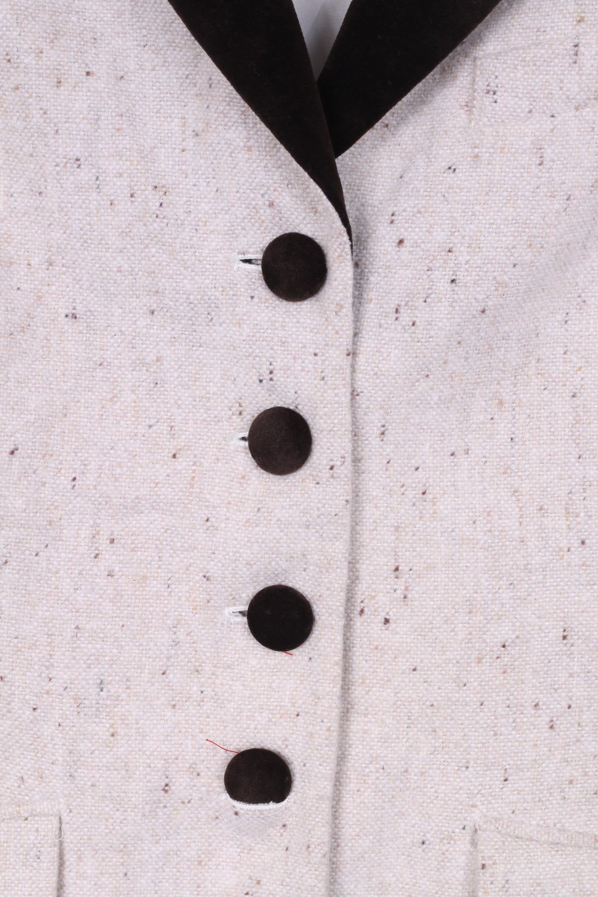 Together Womens 10 36 S Blazer Cream Spalline monopetto con coda posteriore Vinatge 