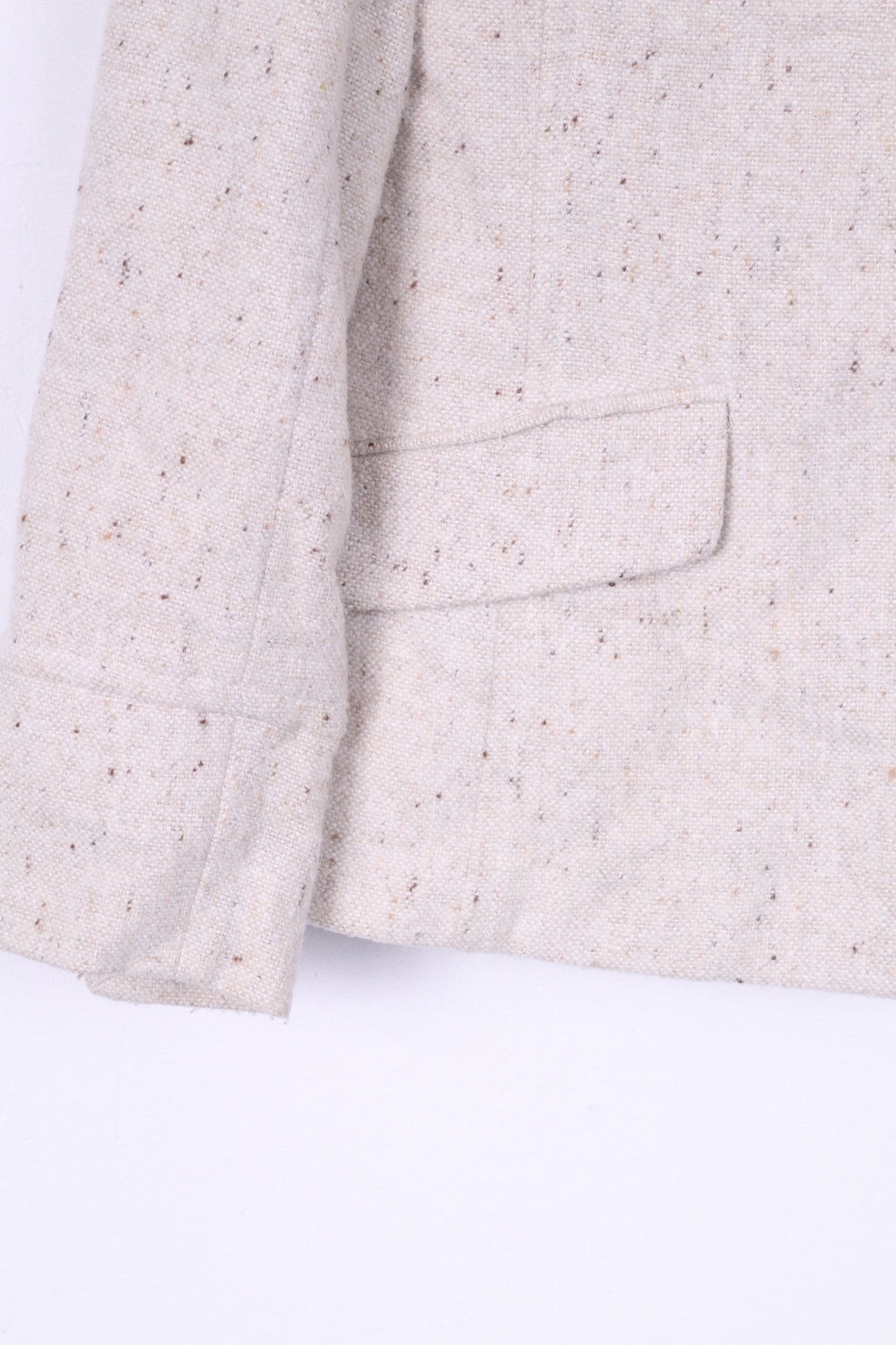 Together Womens 10 36 S Blazer Cream Spalline monopetto con coda posteriore Vinatge 