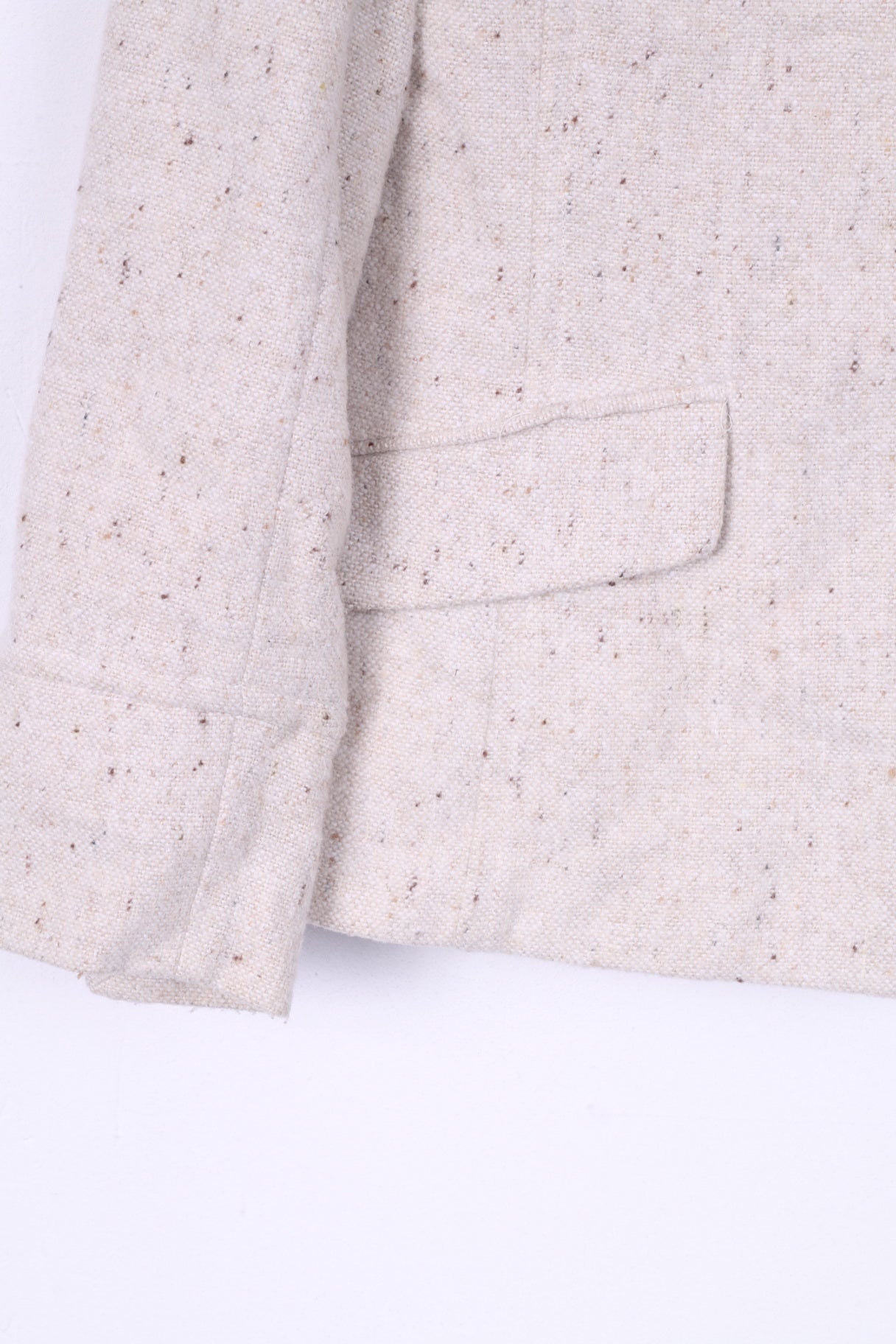 Together Womens 10 36 S Blazer Cream Spalline monopetto con coda posteriore Vinatge 