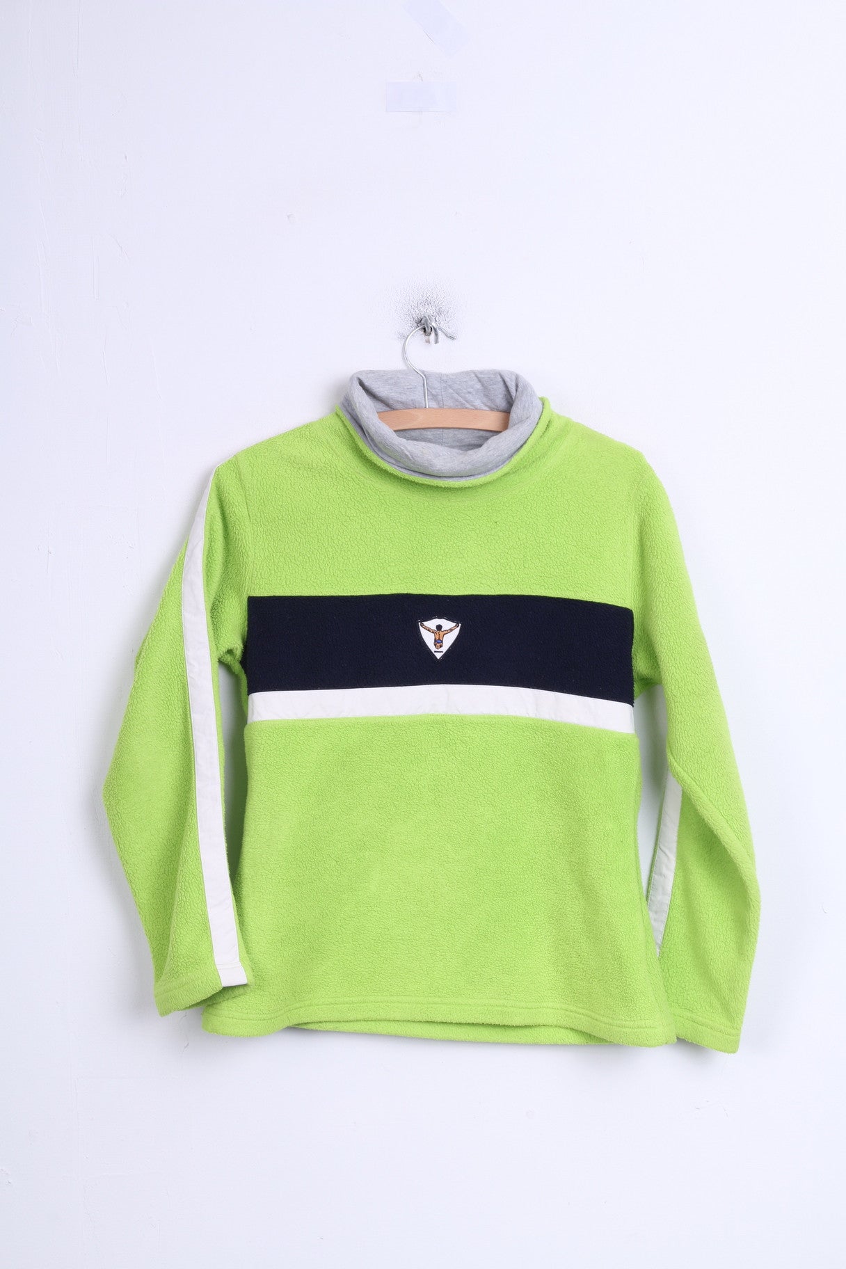 ACTIVEWEAR Womens S Fleece Top Sweatshirt Lime Trutle Neck - RetrospectClothes