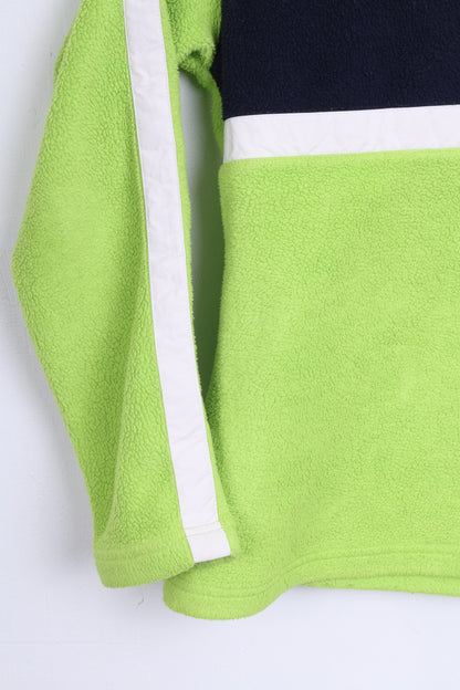 ACTIVEWEAR Womens S Fleece Top Sweatshirt Lime Trutle Neck - RetrospectClothes