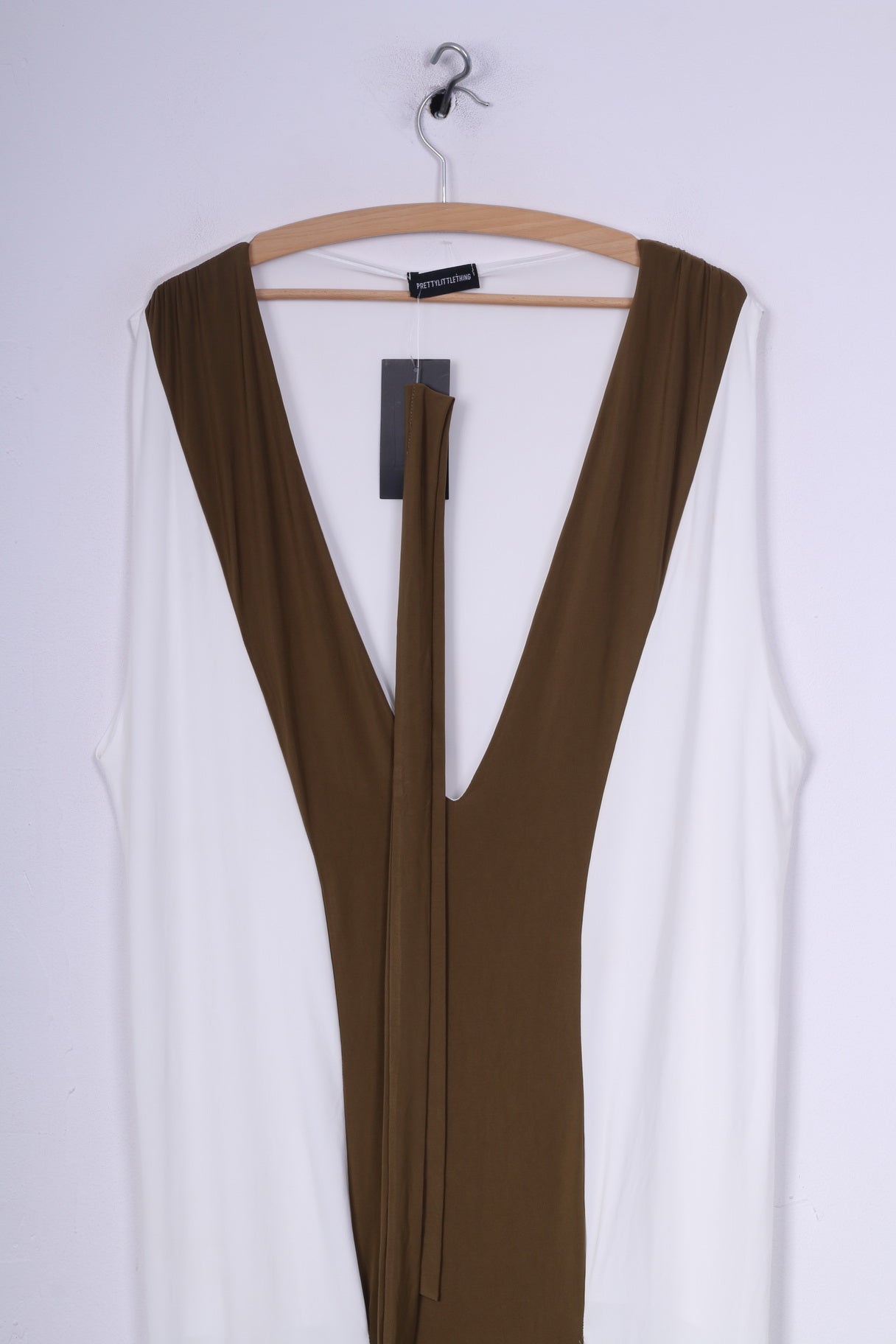 Nouveau Jolie petite chose femmes 14 XL robe Maya crème ceinturée Maxi sans manches col en 