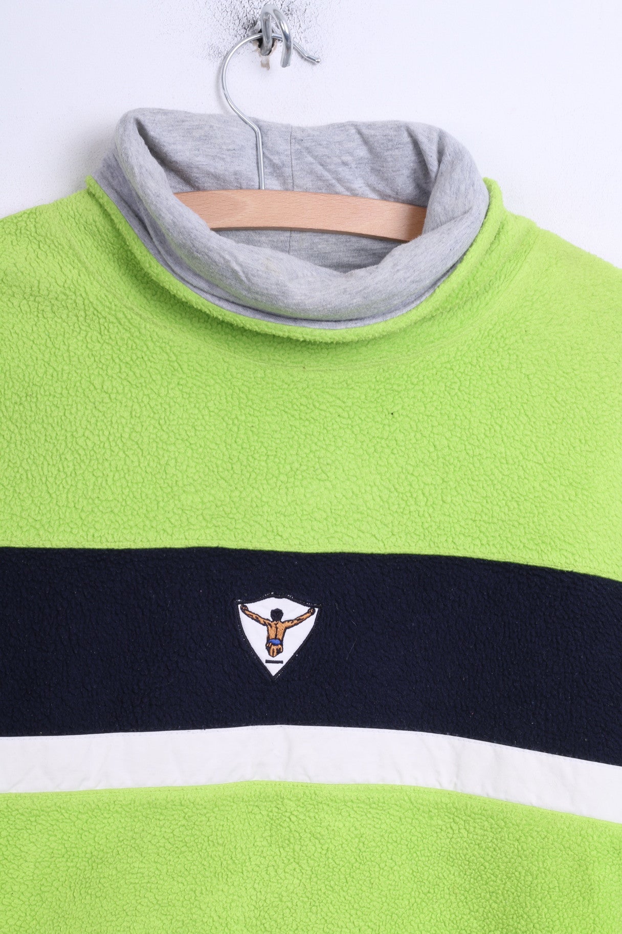 ACTIVEWEAR Womens S Fleece Top Sweatshirt Lime Trutle Neck - RetrospectClothes