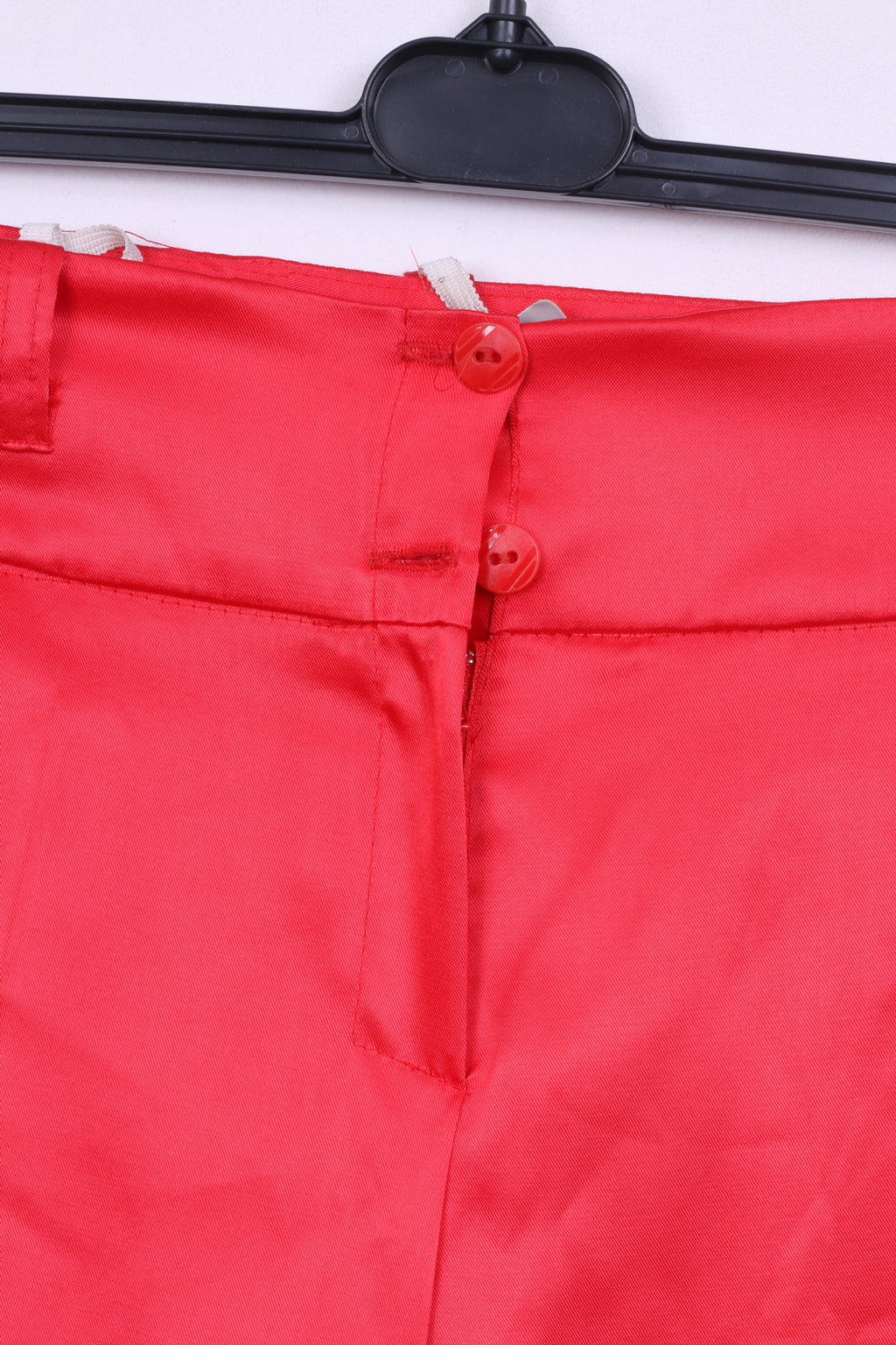 Lew -Sek Womens 42 L Elagant Trousers Shinny Red Straight Leg Pants