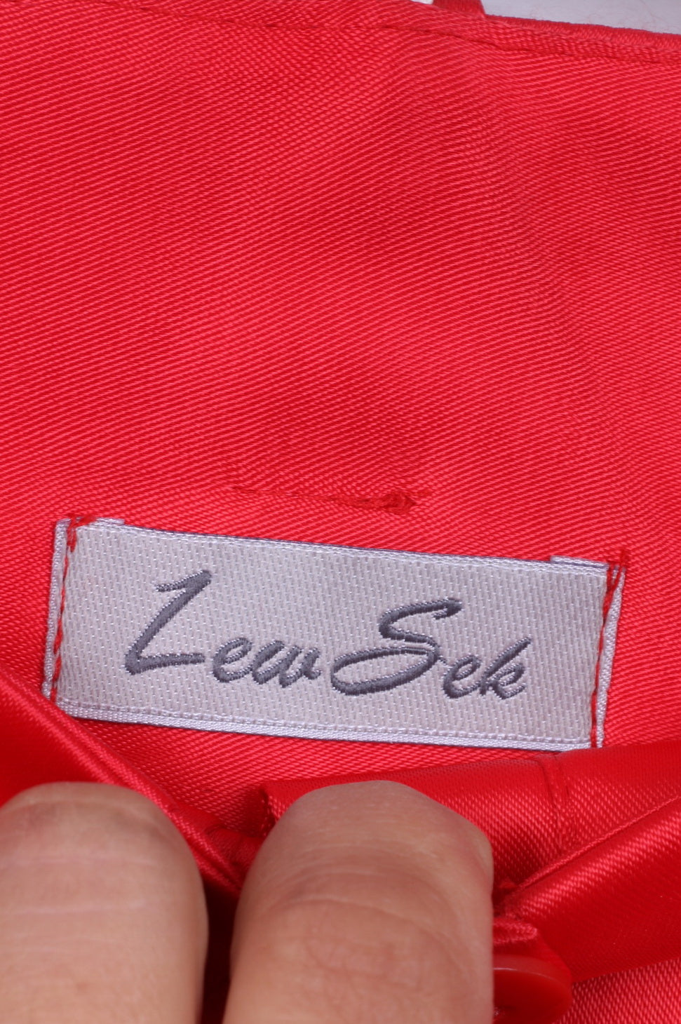 Lew -Sek Womens 42 L Elagant Trousers Shinny Red Straight Leg Pants