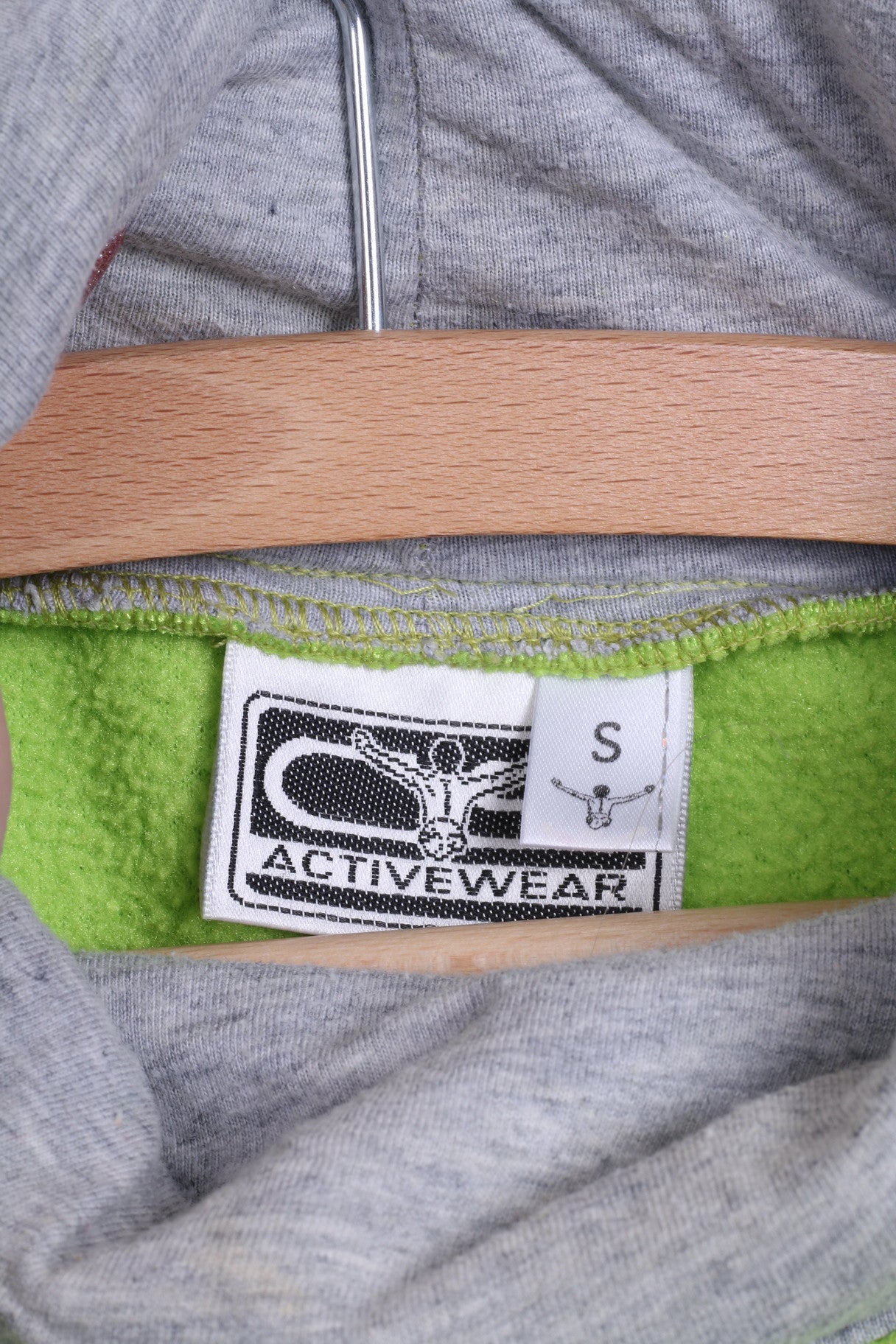 ACTIVEWEAR Womens S Fleece Top Sweatshirt Lime Trutle Neck - RetrospectClothes