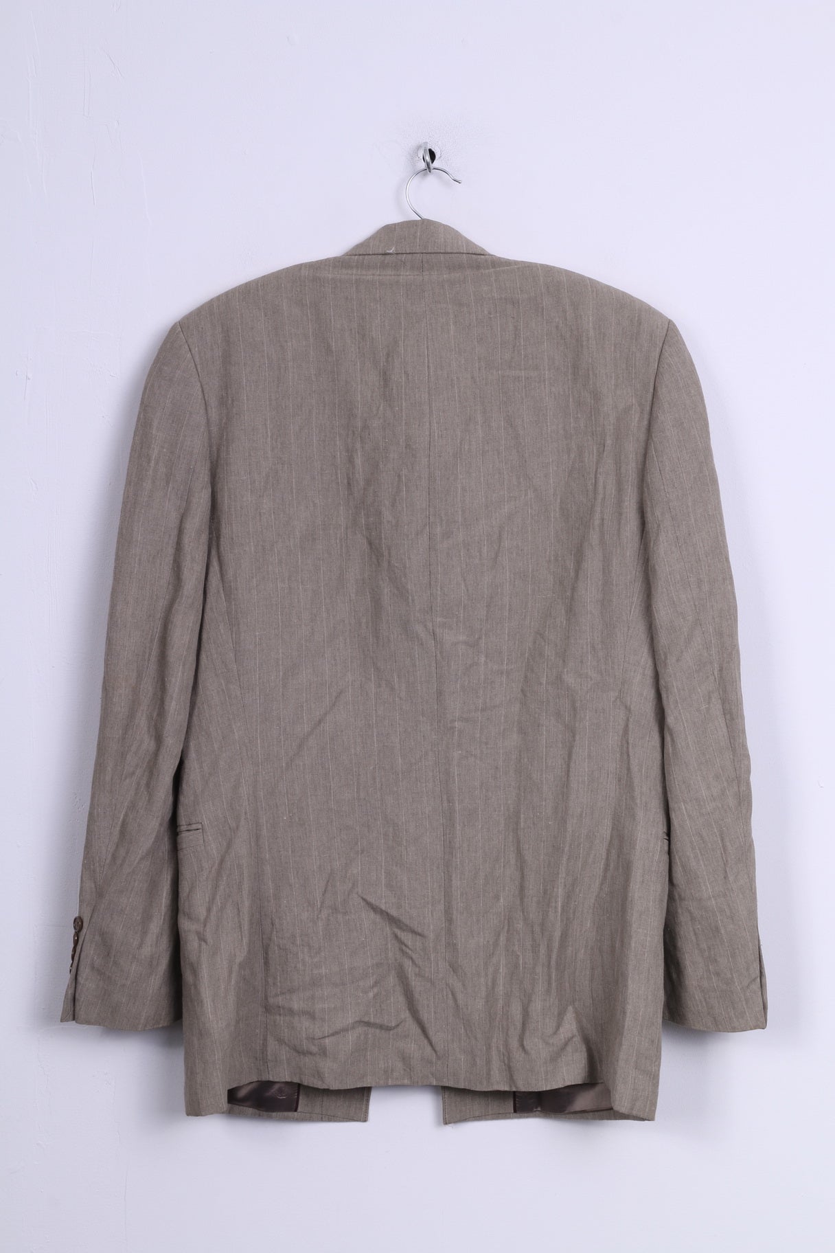 Giacca da uomo River Island 38 M Blazer in misto lino Beige monopetto