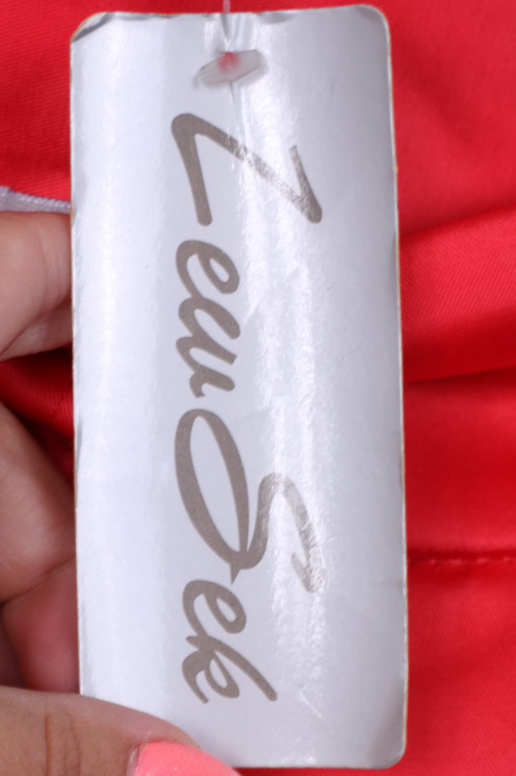 Lew -Sek Womens 42 L Elagant Trousers Shinny Red Straight Leg Pants