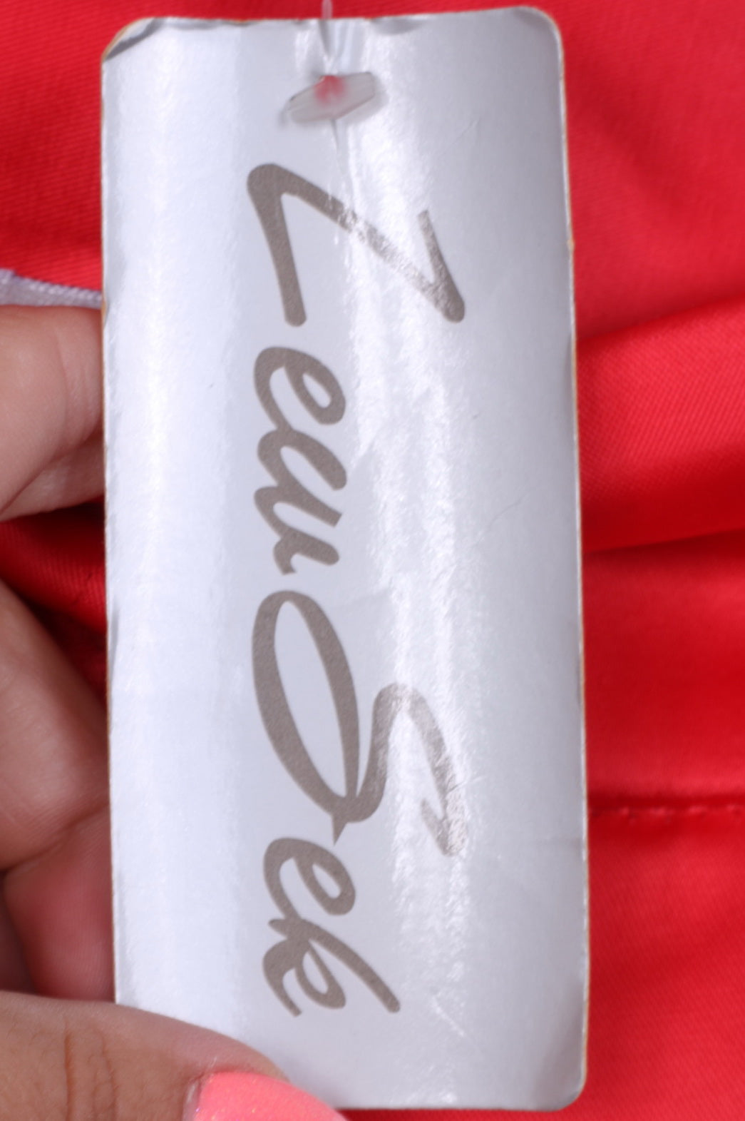 Lew -Sek Womens 42 L Elagant Trousers Shinny Red Straight Leg Pants