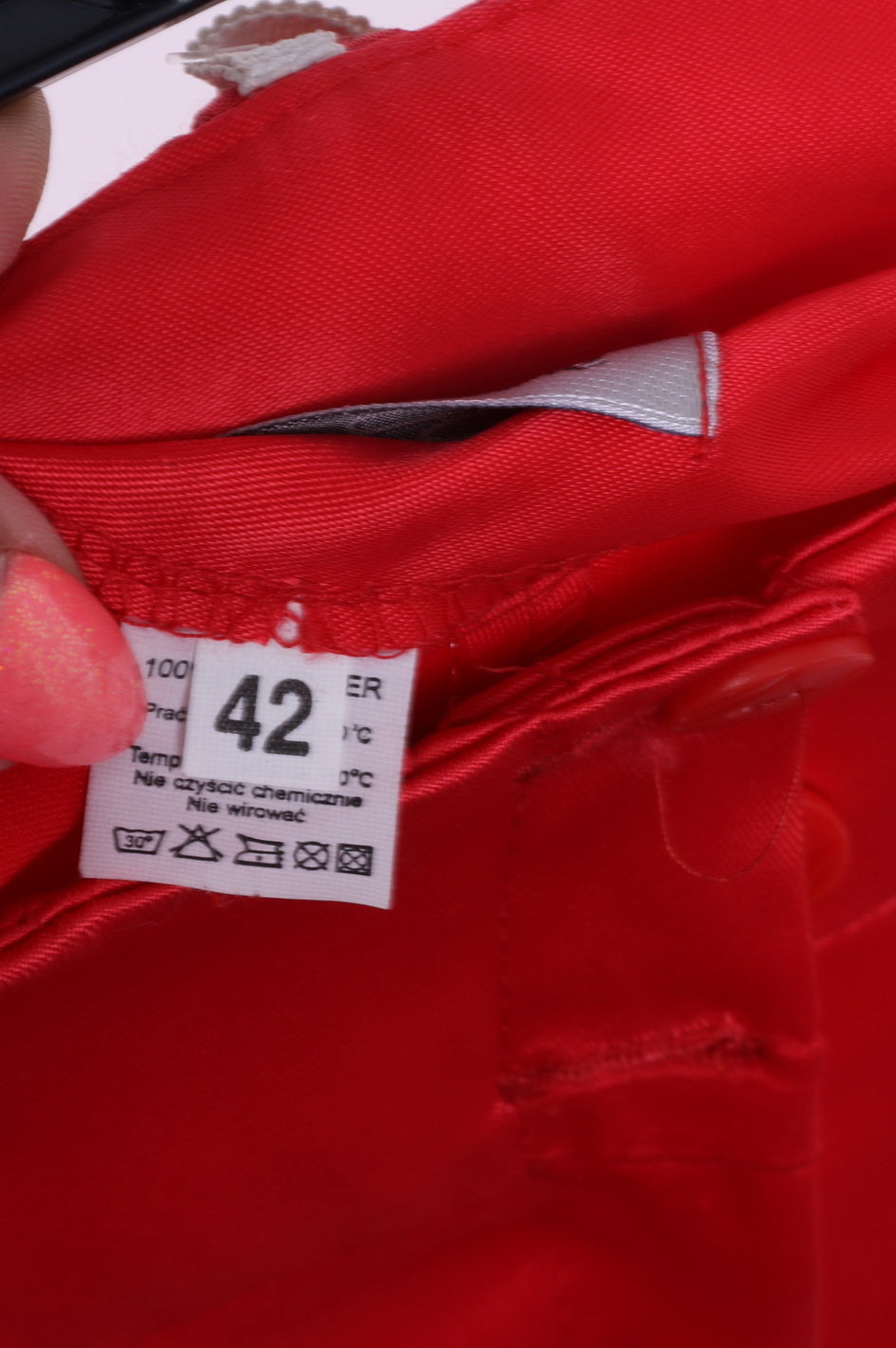 Lew -Sek Womens 42 L Elagant Trousers Shinny Red Straight Leg Pants