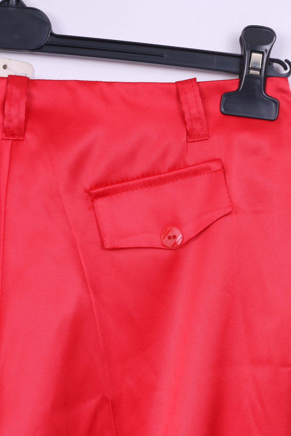 Lew -Sek Womens 42 L Elagant Trousers Shinny Red Straight Leg Pants