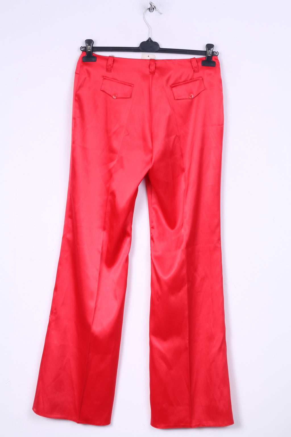 Lew -Sek Womens 42 L Elagant Trousers Shinny Red Straight Leg Pants