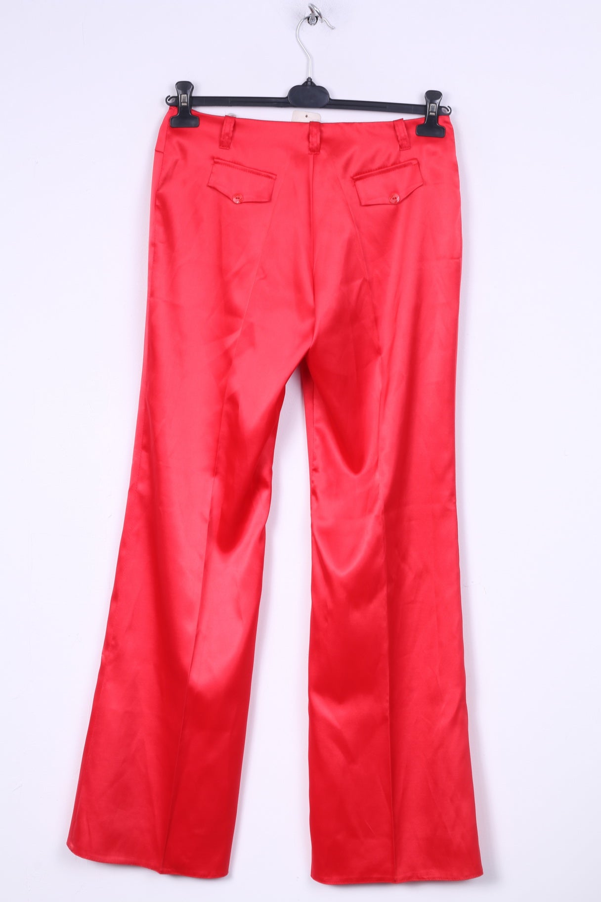 Lew -Sek Womens 42 L Elagant Trousers Shinny Red Straight Leg Pants