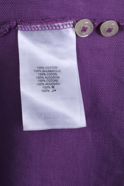 Polo GANT da uomo XL viola vestibilità regolare in cotone con bottoni dettagliati