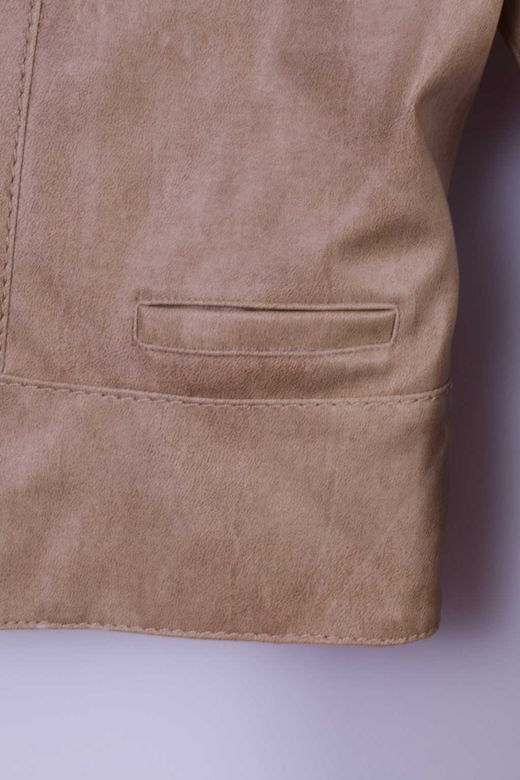 Pina Colada Womens 38 S Jacket Beige PVC Scandinavian Design Zip Up Top