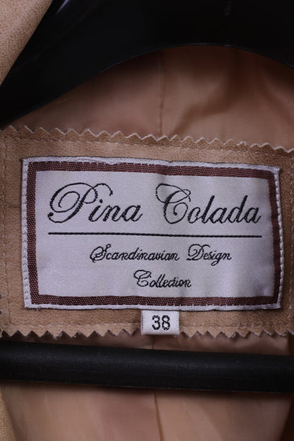 Pina Colada Veste Femme 38 S Beige PVC Design Scandinave Zip Up Top