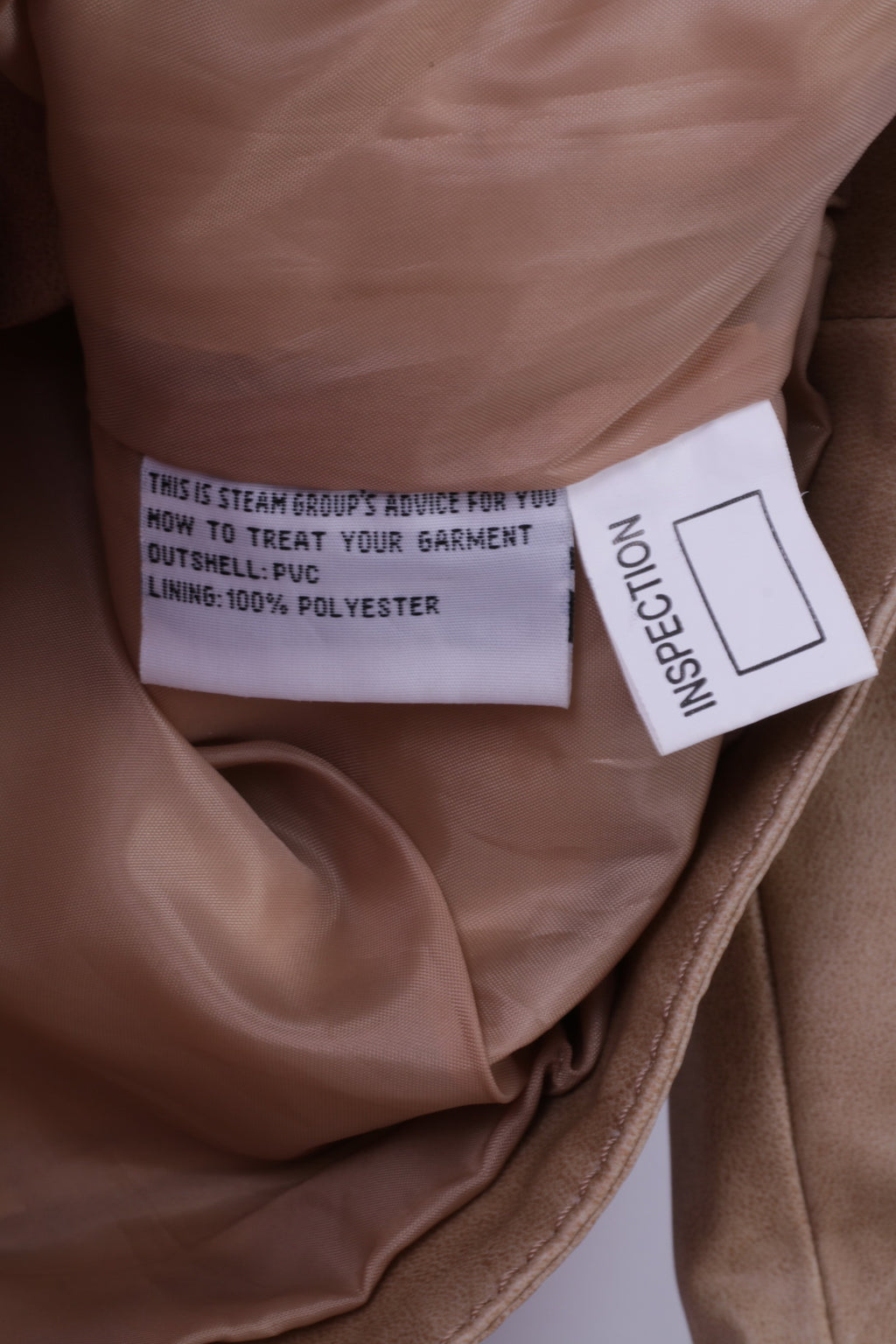 Pina Colada Womens 38 S Jacket Beige PVC Scandinavian Design Zip Up Top