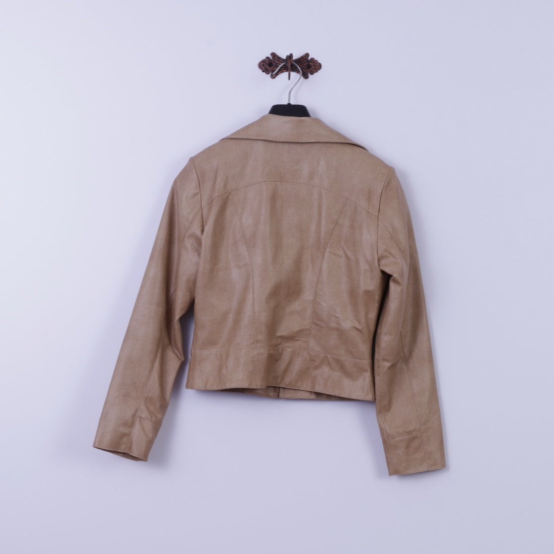 Pina Colada Womens 38 S Jacket Beige PVC Scandinavian Design Zip Up Top