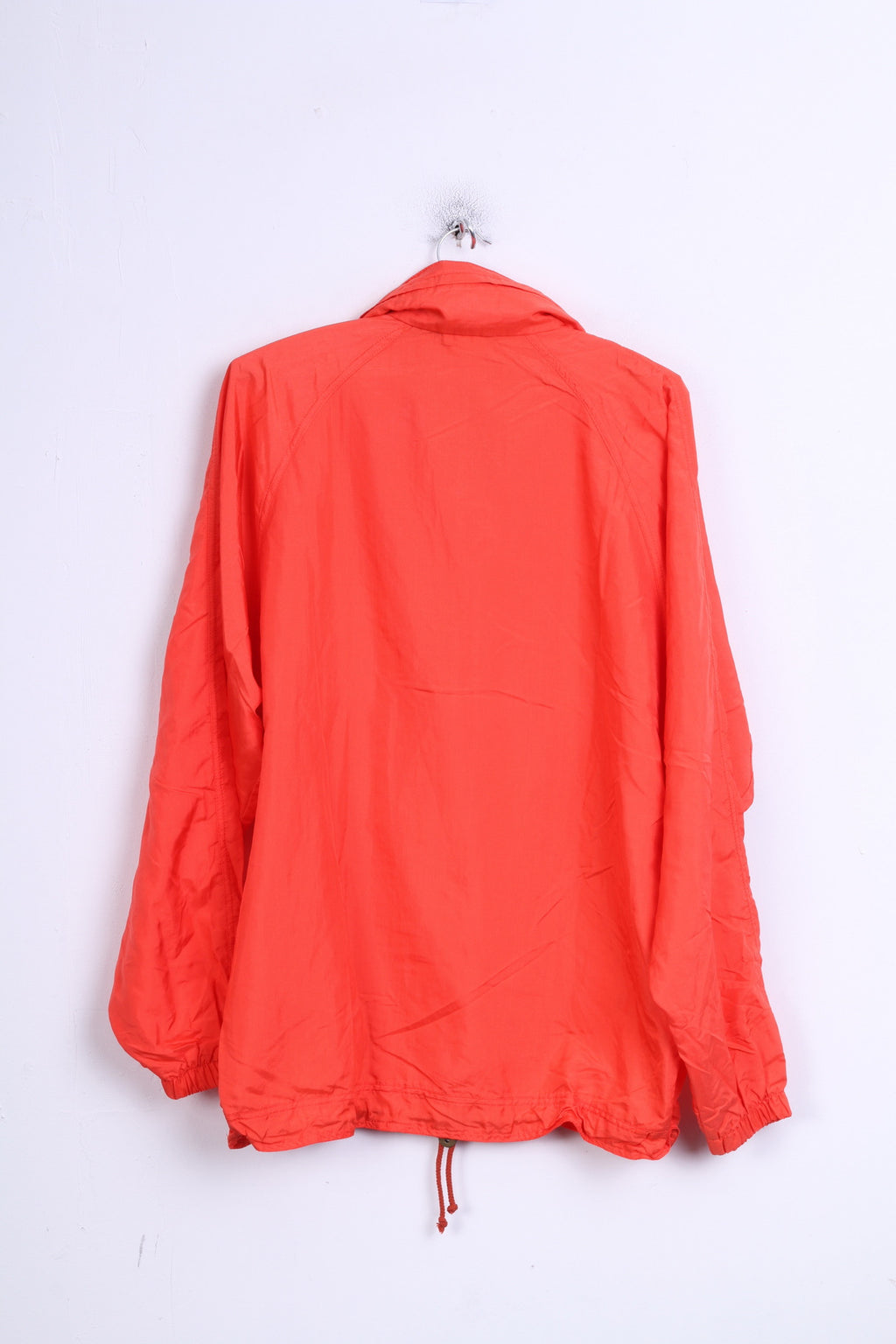 Loffler Mens 48 S Jacket Anorak Orange Nylon Waterproof Kangaroo Pocket Hood - RetrospectClothes