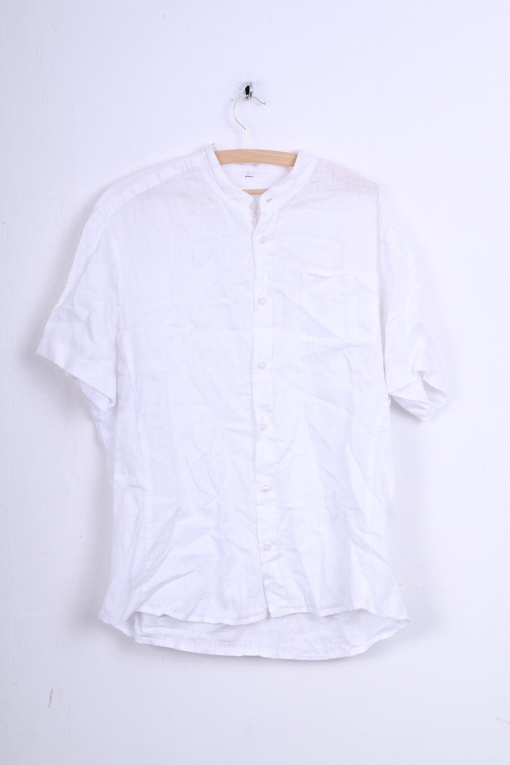 Angelo Litrico C&A Mens XL Casual Shirt White Short Sleeve