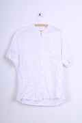 Angelo Litrico C&A Mens XL Casual Shirt White Short Sleeve