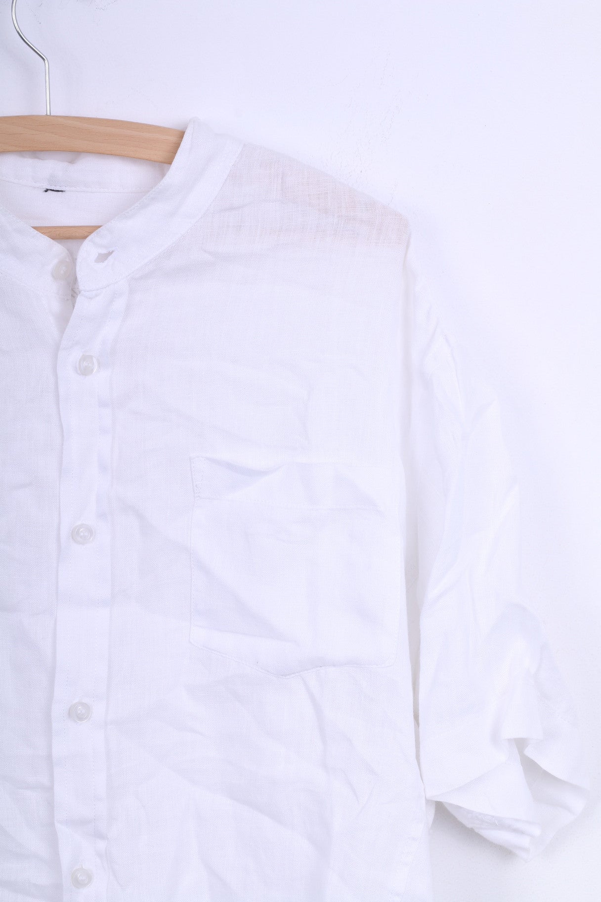 Angelo Litrico C&A Mens XL Casual Shirt White Short Sleeve