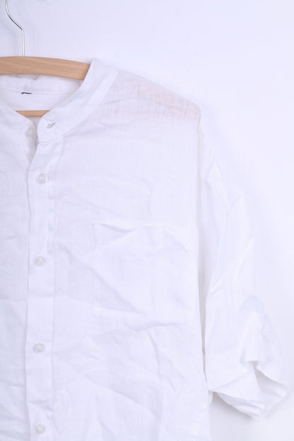 Angelo Litrico C&amp;A Chemise décontractée XL pour homme Blanc à manches courtes