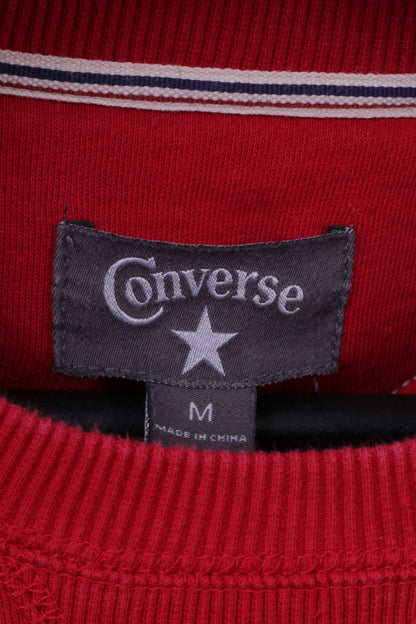 Converse M Sweat-shirt à col rond en coton mélangé rouge pour homme Motif All Stars NYC