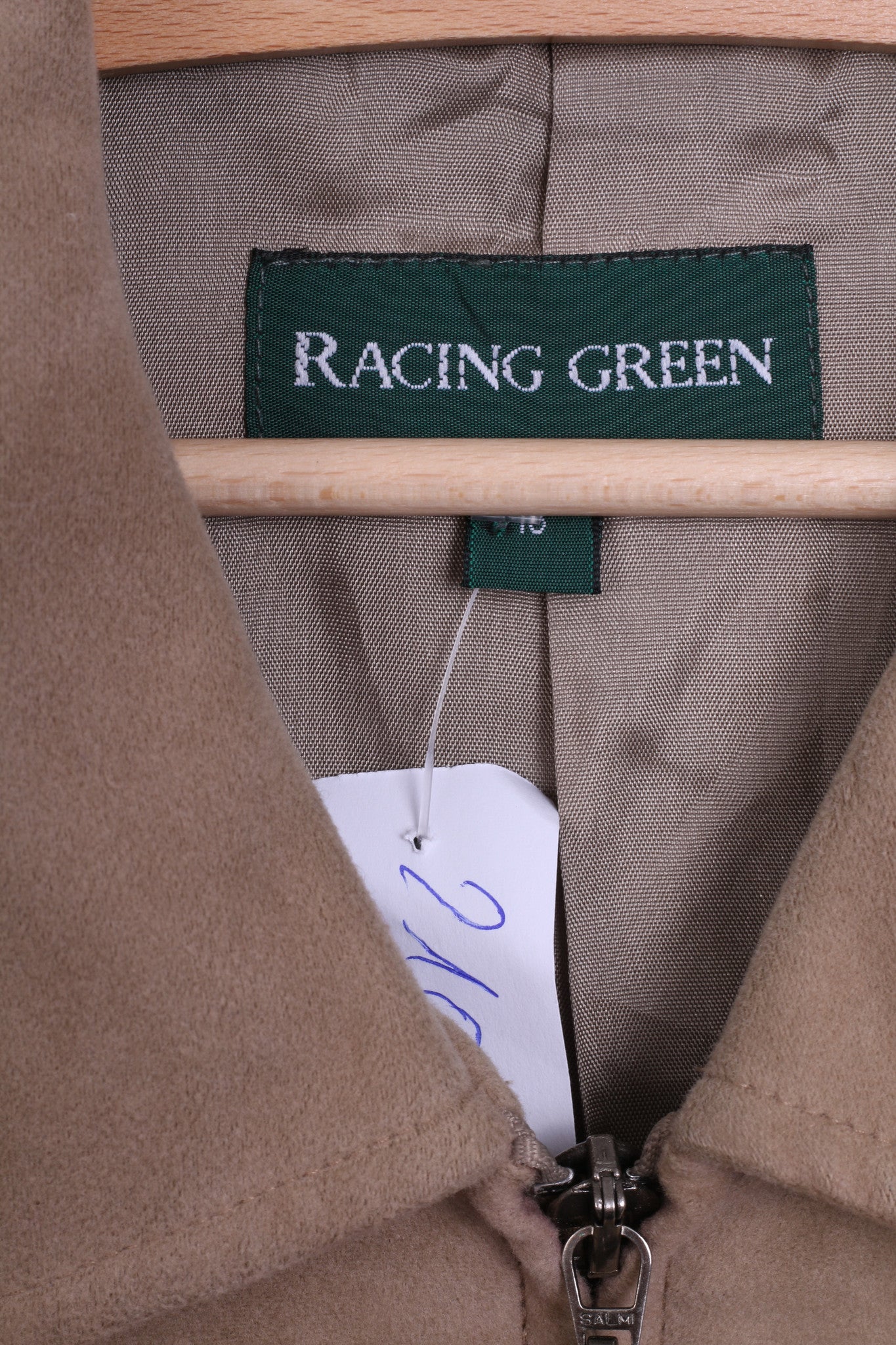 Racing Green Womens 16 XL Jacket Beige Cotton Top - RetrospectClothes