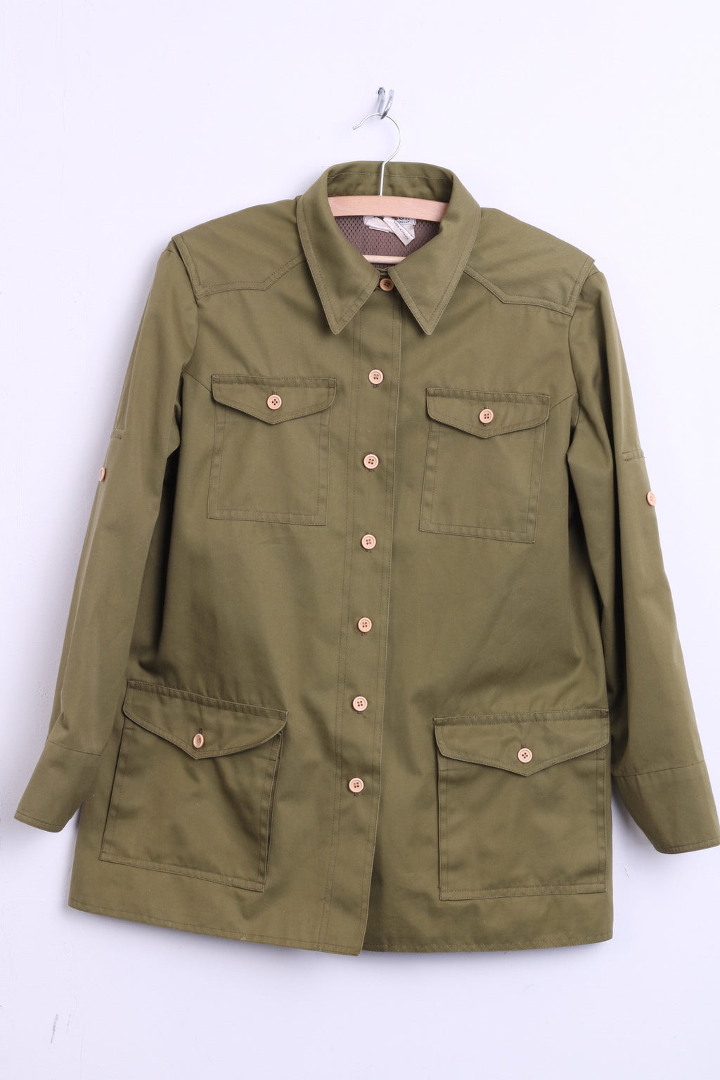 Simpson Womens 48 XL Outdoor Shirt Khaki France Pockets - RetrospectClothes