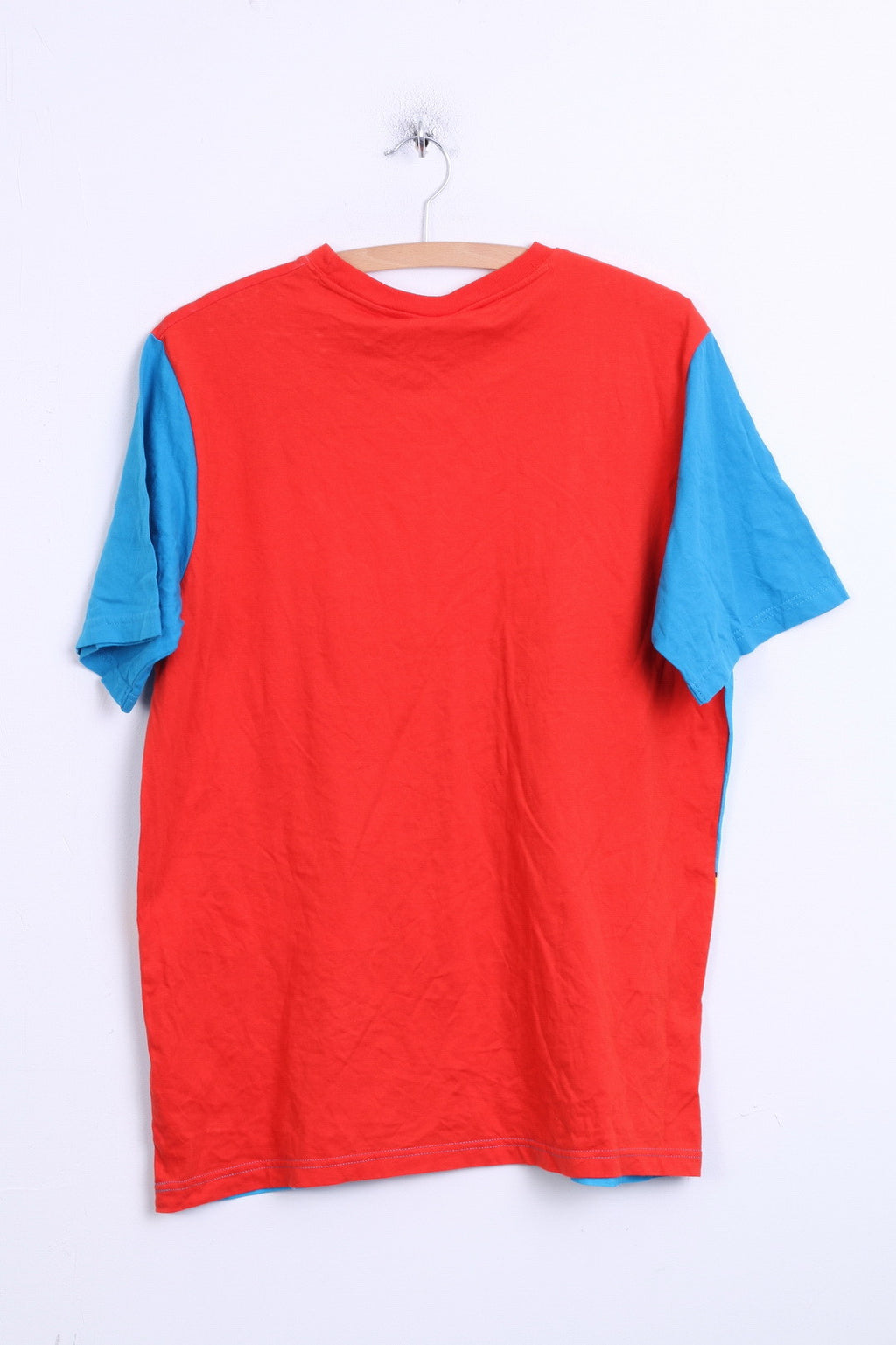 Superman Mens L T-Shirt Comic Superman Blue Top Crew Neck - RetrospectClothes