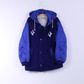 Giubbotto bomber da uomo Pepper M, top vintage da esterno imbottito in misto lana e nylon con cappuccio blu scuro