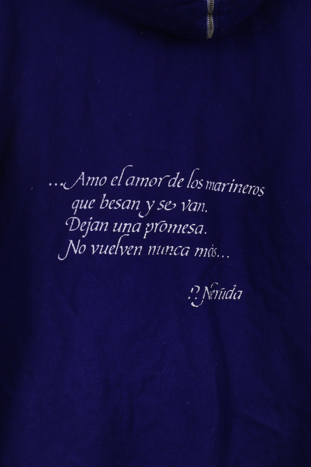 Giubbotto bomber da uomo Pepper M, top vintage da esterno imbottito in misto lana e nylon con cappuccio blu scuro