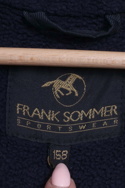 Giacca Frank Sommer da ragazzo 158 Abbigliamento sportivo blu scuro con cerniera completa imbottita