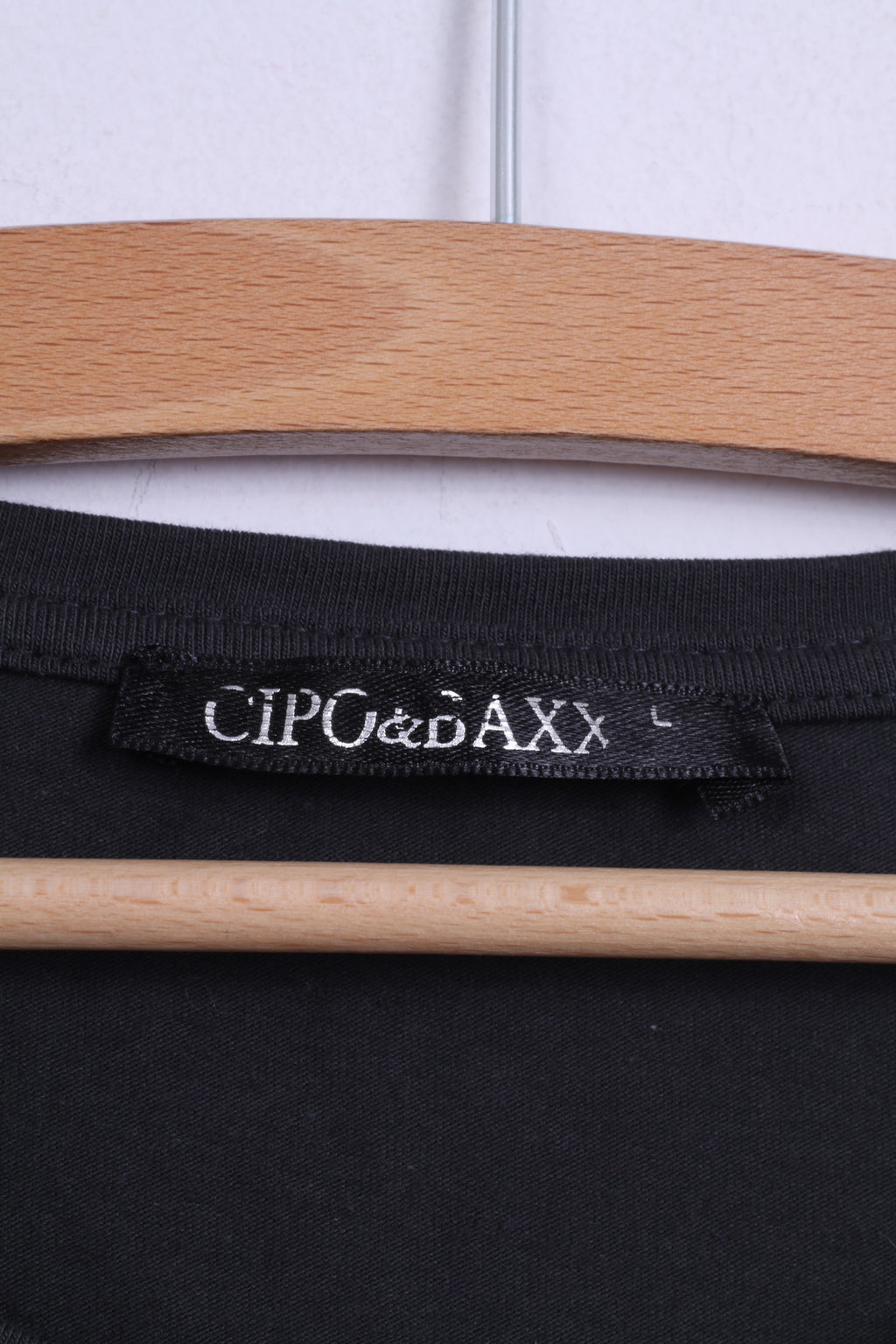 Cipo &amp; Baxx Chemise à Manches Longues L Homme Coton Gris Graphique Brodé Guy