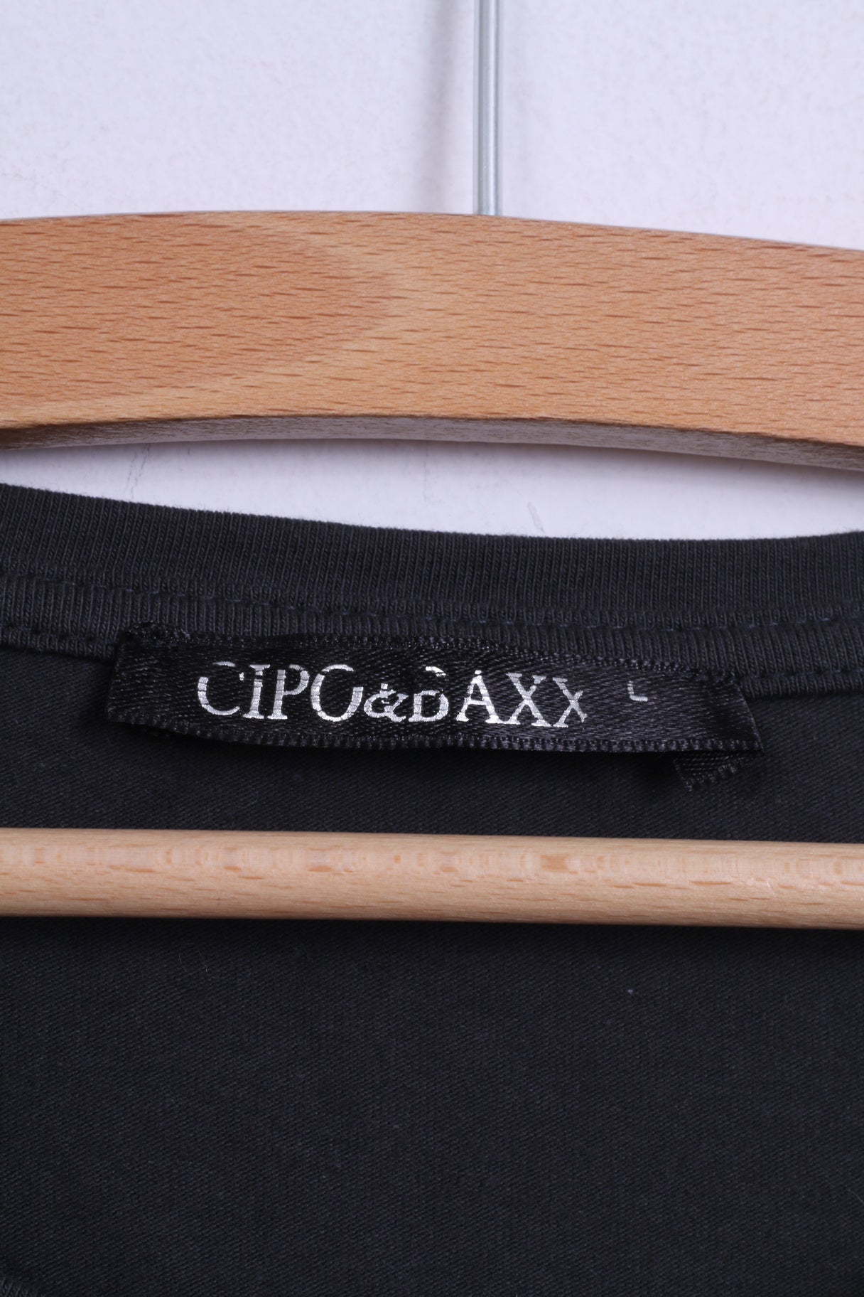 Cipo &amp; Baxx Chemise à Manches Longues L Homme Coton Gris Graphique Brodé Guy