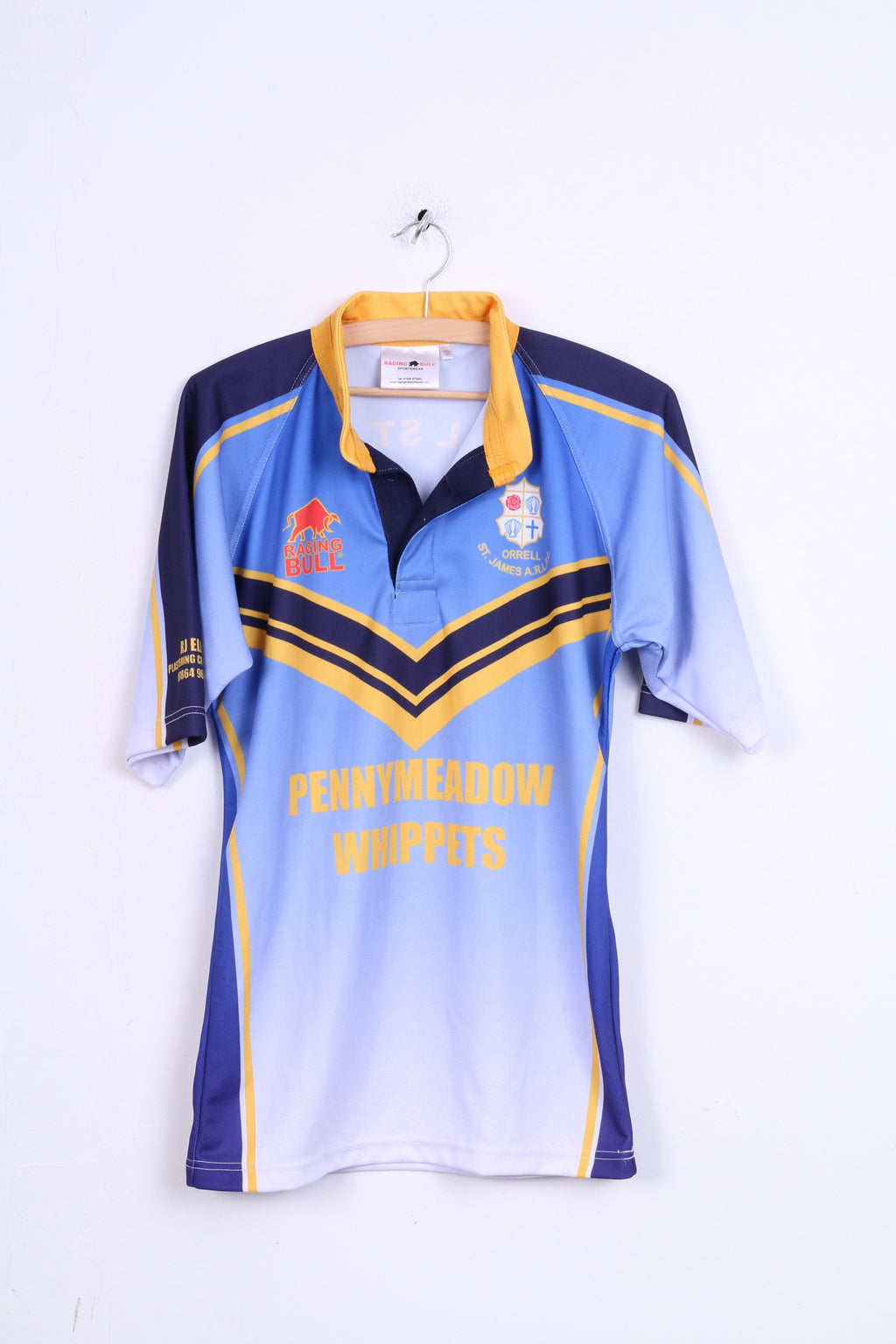 Raging Bull ORRELL ST.JAMES ARLFC Polo da uomo 40 L sportiva blu a maniche corte