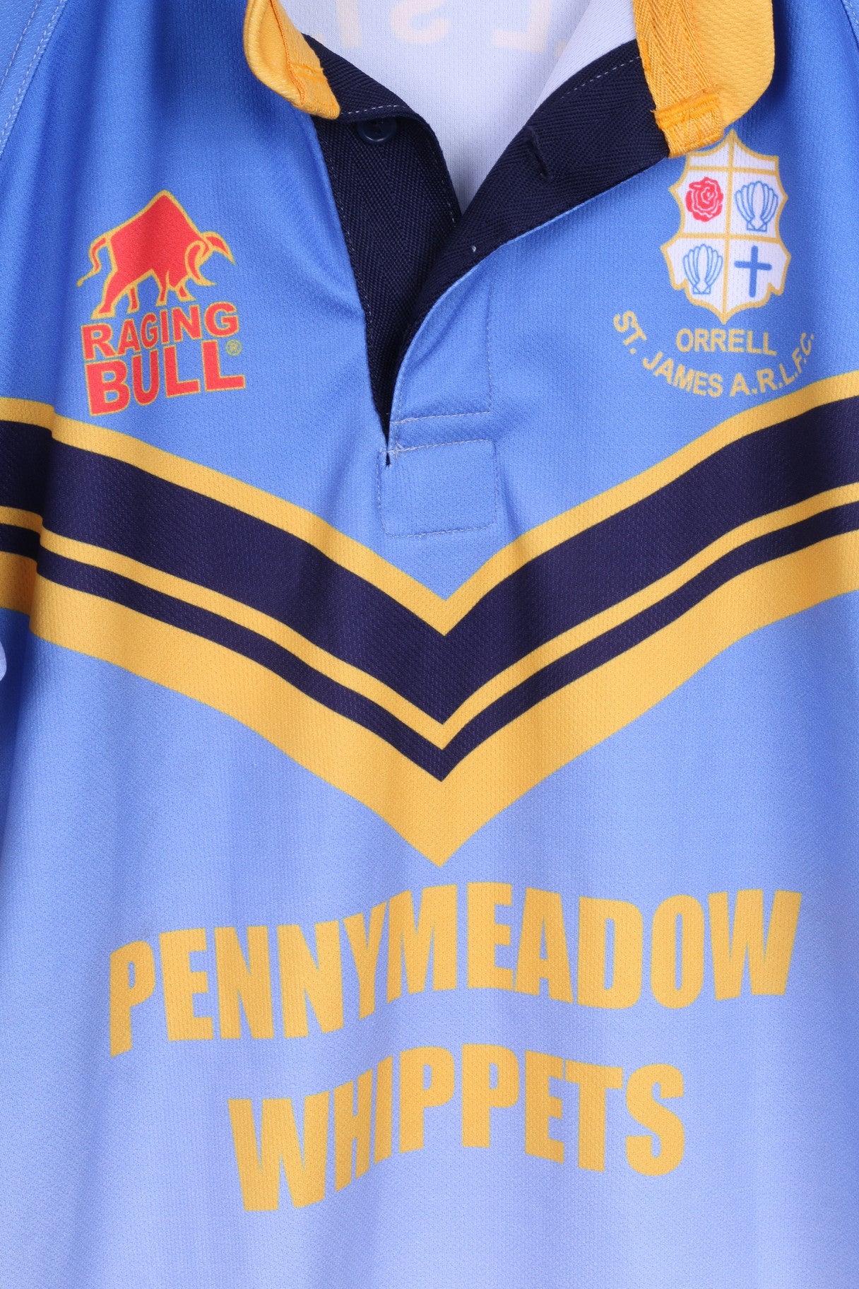 Raging Bull ORRELL ST.JAMES ARLFC Polo da uomo 40 L sportiva blu a maniche corte