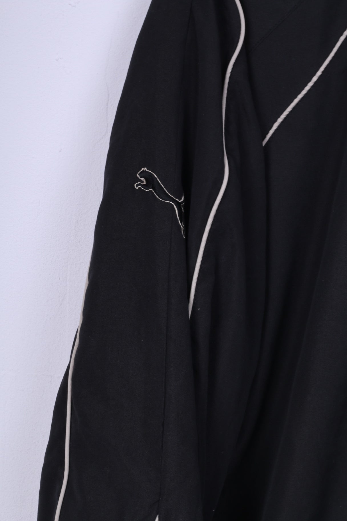 Puma Veste L légère pour homme Noir Fermeture éclair complète Sportswear Haut de sport d'entraînement 
