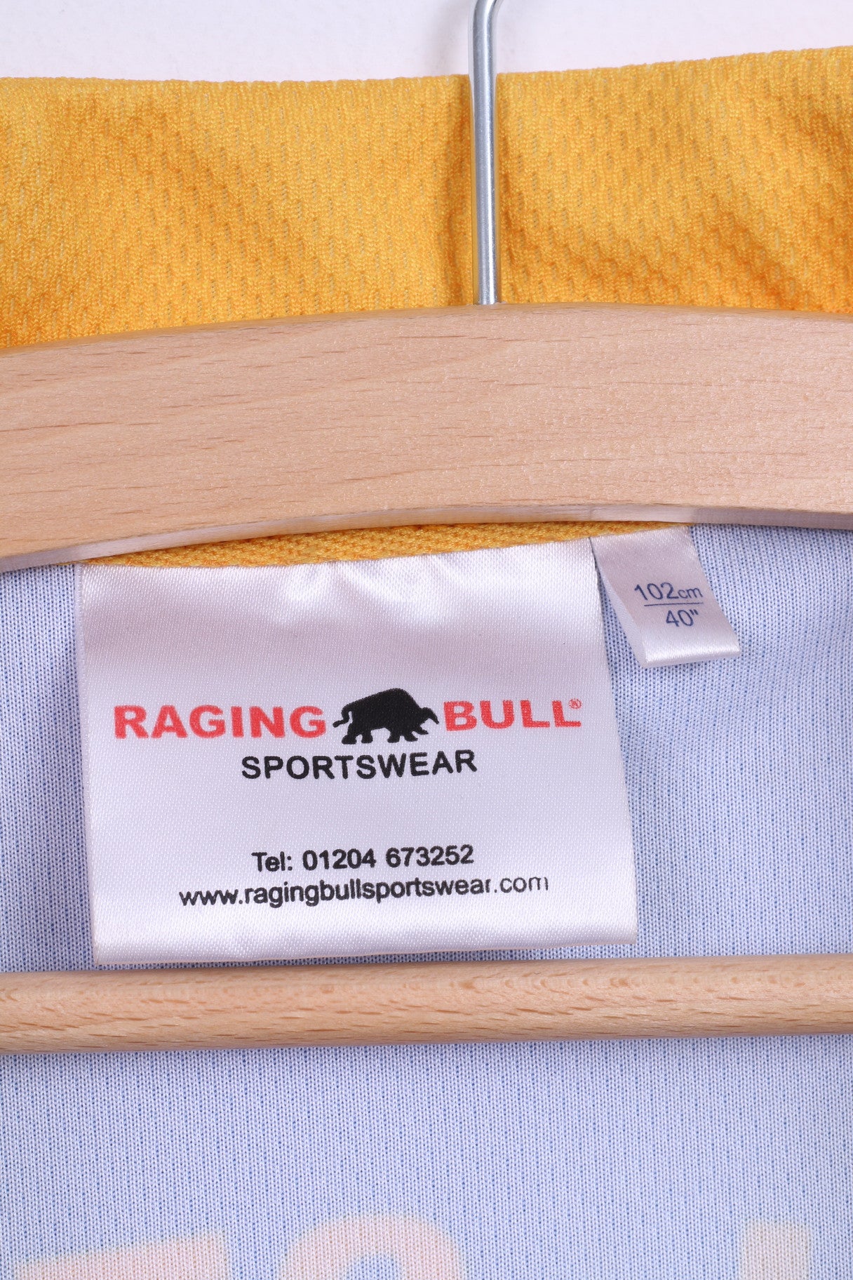 Raging Bull ORRELL ST.JAMES A.R.L.F.C. Mens 40 L Polo Shirt Sport Blue Short Sleeve