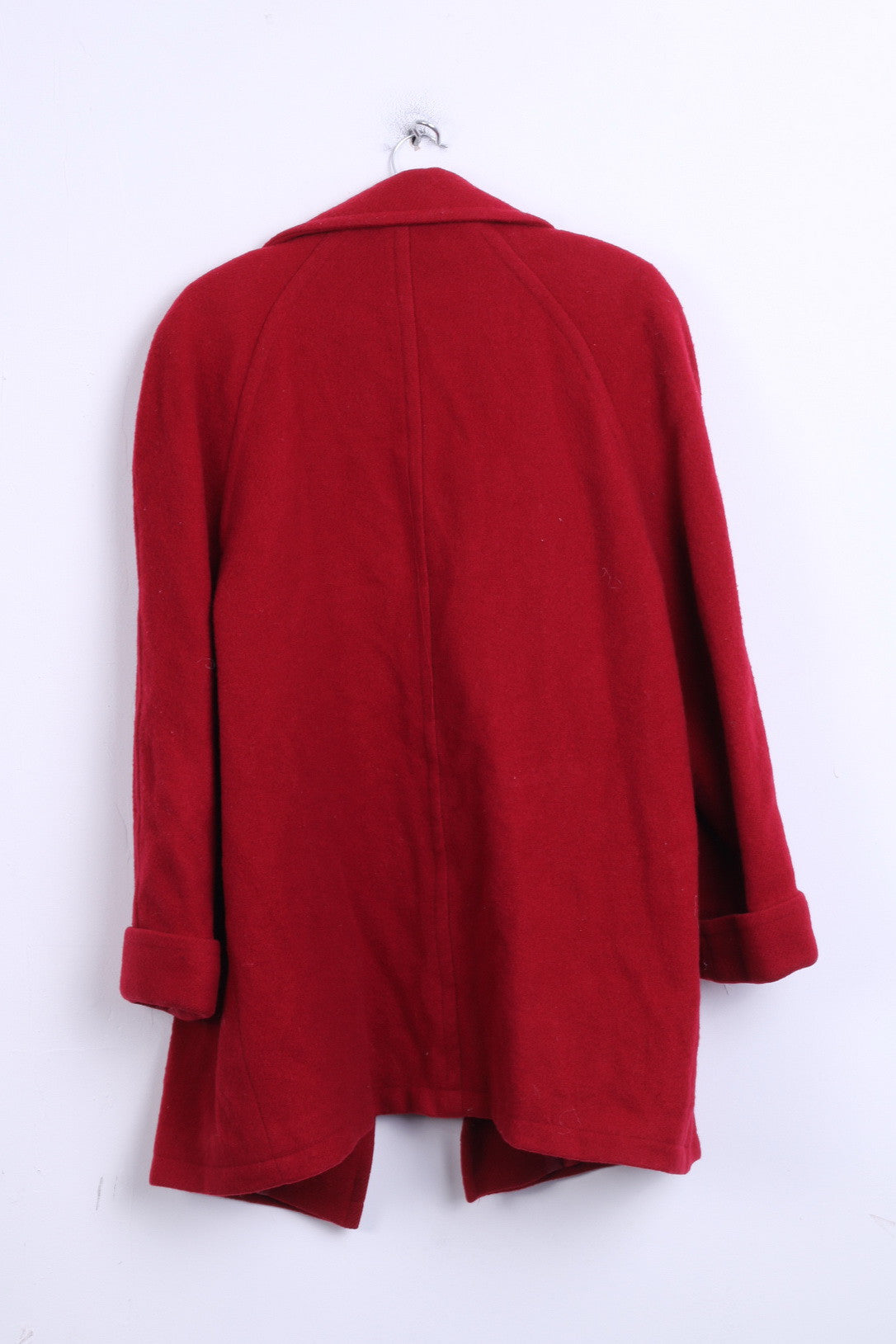ESSENTIALS Womens 16 XL Jacket Coat Wool Double Breasted Red - RetrospectClothes