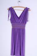 Tunique longue pour femme, haut chemisier, robe de plage d'été violette, sans manches 