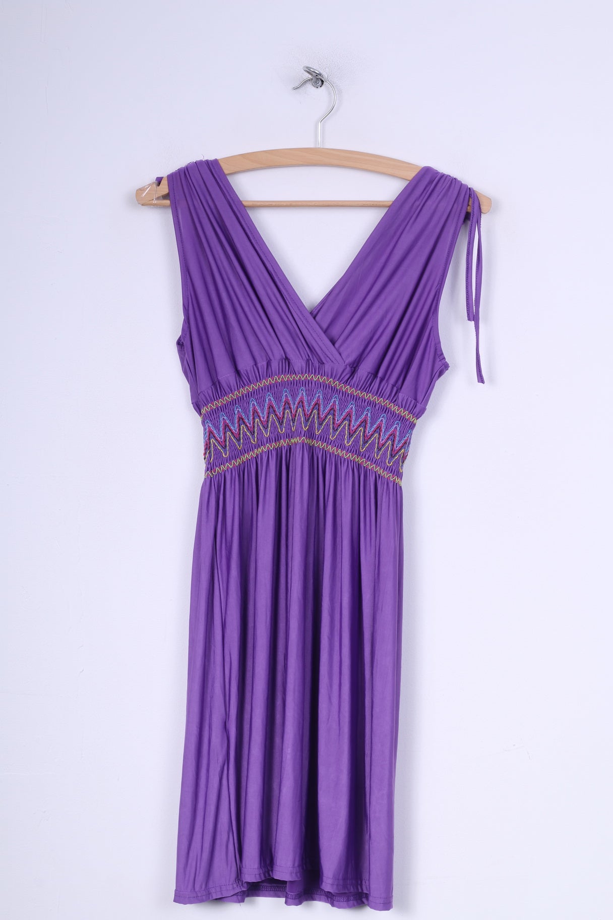 Womens S Long Top Blouse Tunic Purple Summer Beach Dress Sleeveless