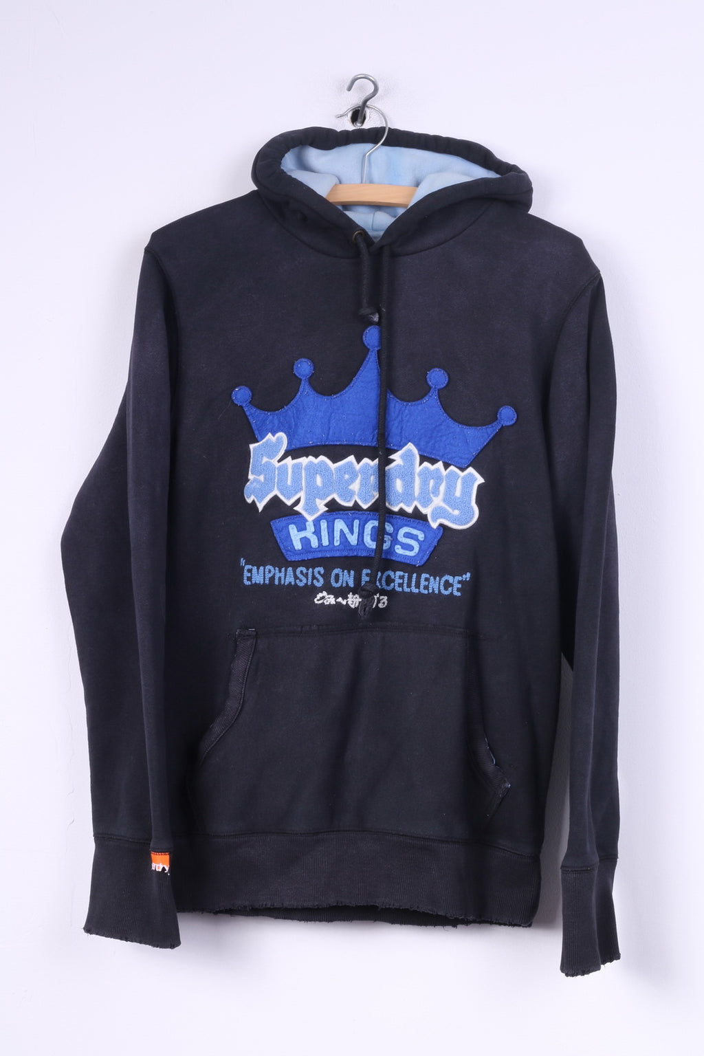 Superdry Kings Mens S Sweatshirt Black Cotton Hooded Jumper #22