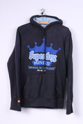 Superdry Kings Mens S Sweatshirt Black Cotton Hooded Jumper #22