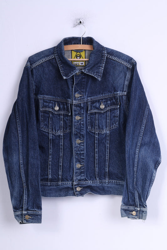 SMOG Femme M Veste en Jean Bleu Foncé Jeans Coton Ajusté